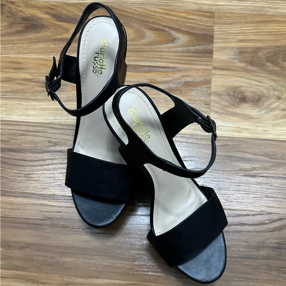 Charlotte Russe Platform Sandals Color Black Size 7